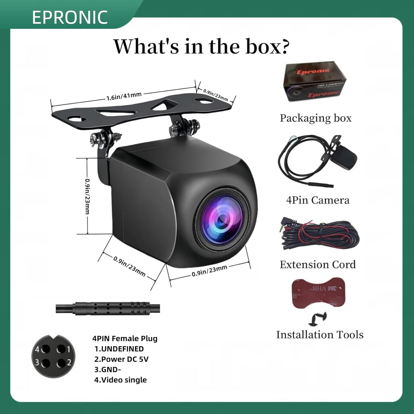 Backup Camera for Carplay Screen and Mirror Dash Cam