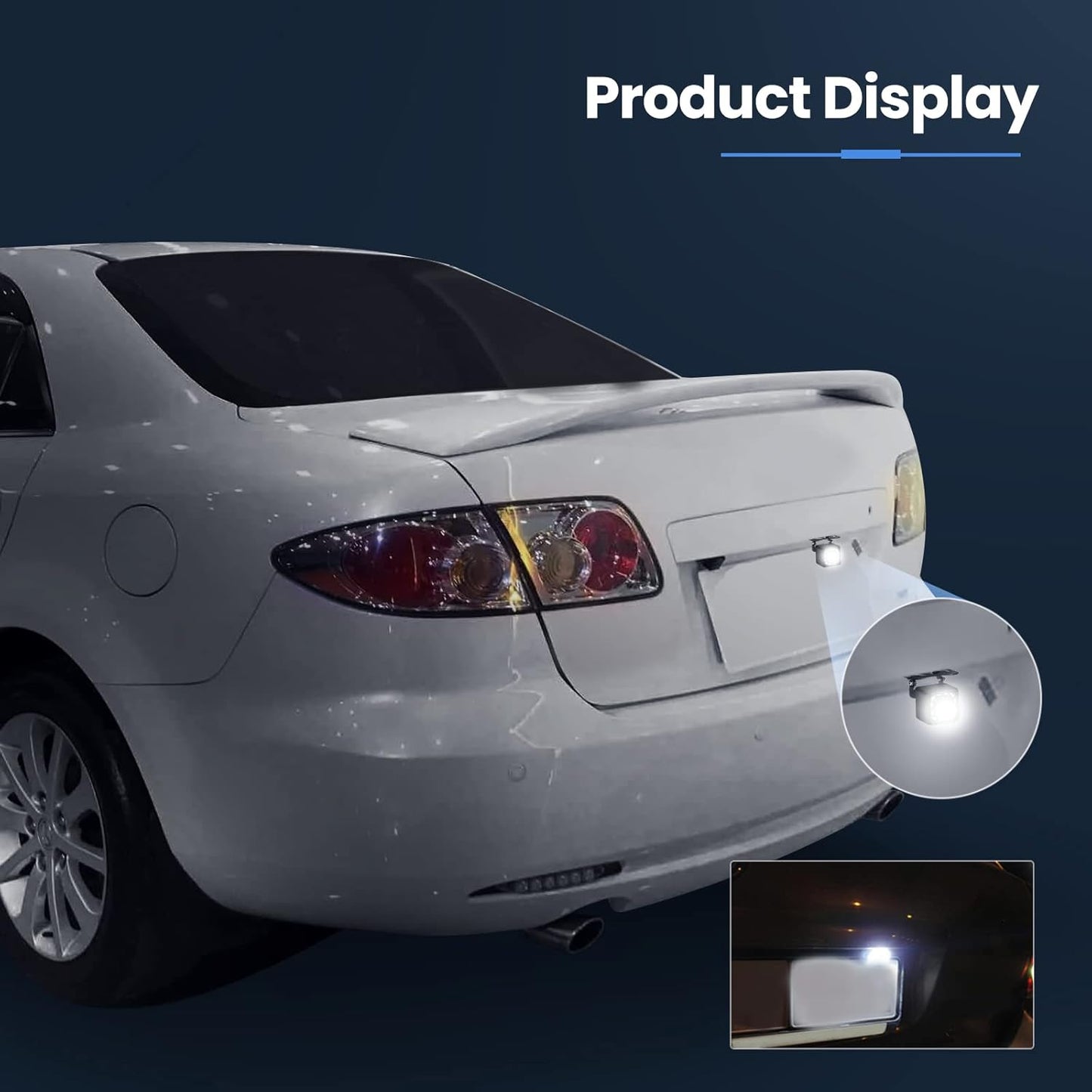 Car Rear View Camera Backup Reverse Camera HD 170° Wide Angle 12 LED Night Vision