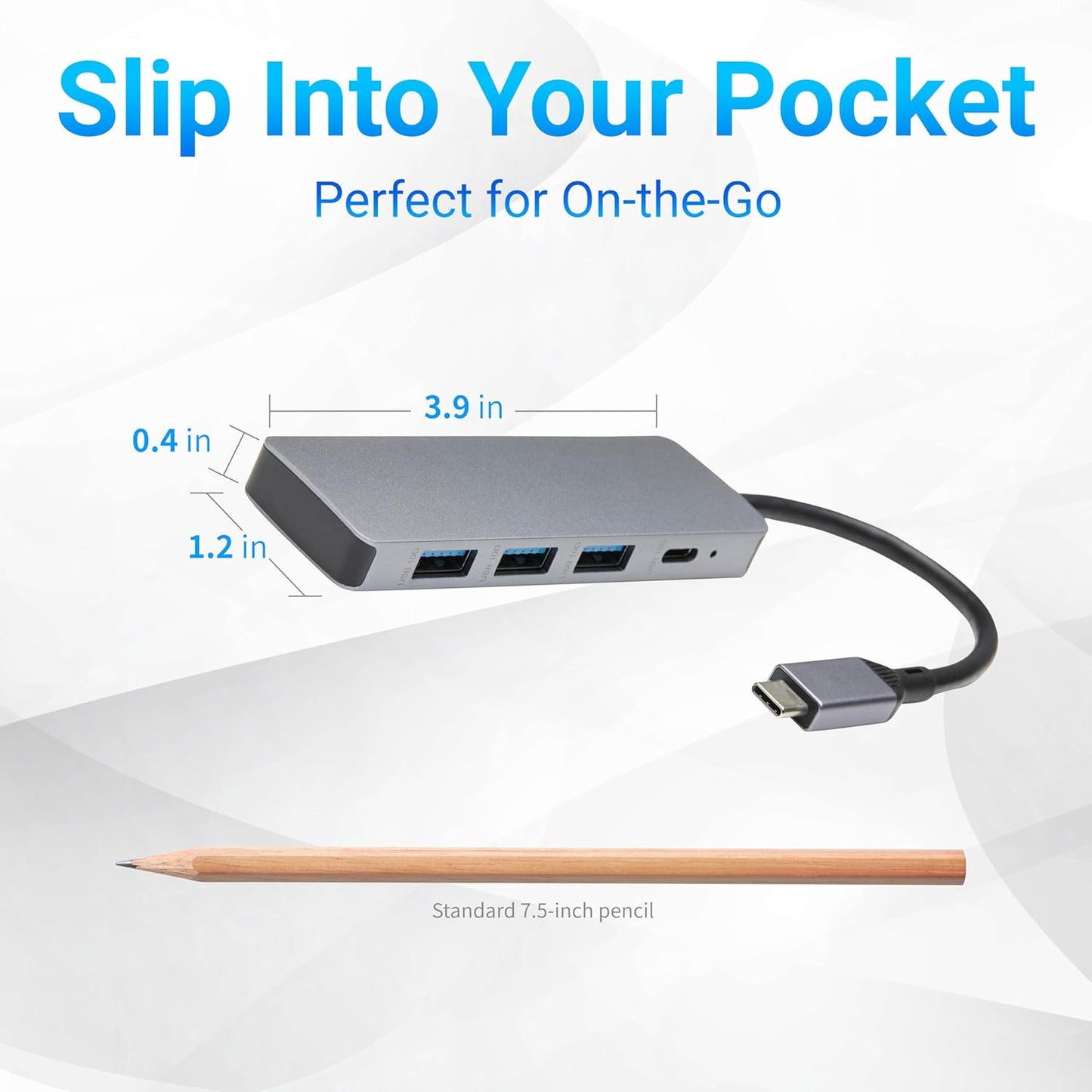 USB 3.2/3.1 Gen 2 Multiport USB C Hub Dock, 10Gbps, USB-C to 1xUSB-C/3xUSB-A