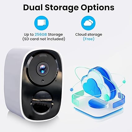2K Security Cameras Wireless Outdoor, Free Cloud Storage, 1-6 Months Battery Life, Waterproof